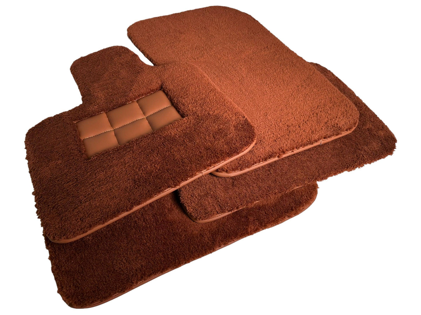 Brown Sheepskin Floor Mats For Rolls Royce Phantom Drophead Coupe 2007–2016 Er56 Design - AutoWin