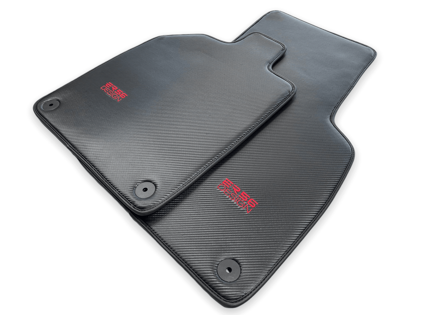 Carbon Fiber Leather Floor Mats for Audi R8 2015-2023 ER56 Design - AutoWin