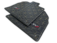 Carbon Leather Floor Mats for Lamborghini Aventador SVJ Limited Edition - AutoWin