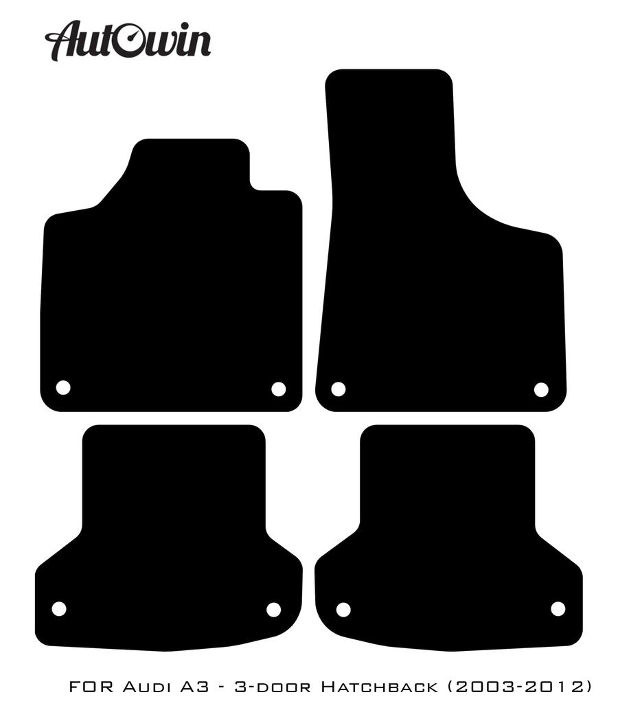 Dark Blue Floor Mats for Audi A3 - 3-door Hatchback (2003-2012) | ER56 Design - AutoWin