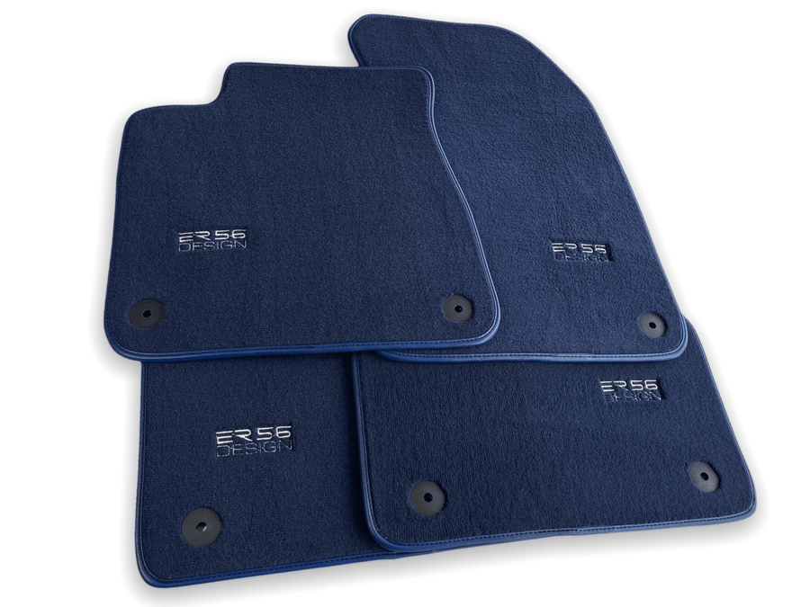 Dark Blue Floor Mats for Audi A3 - 5-door Sedan (MHEV) Mild Hybrid Electric Vehicle (2021 - 2024) | ER56 Design - AutoWin
