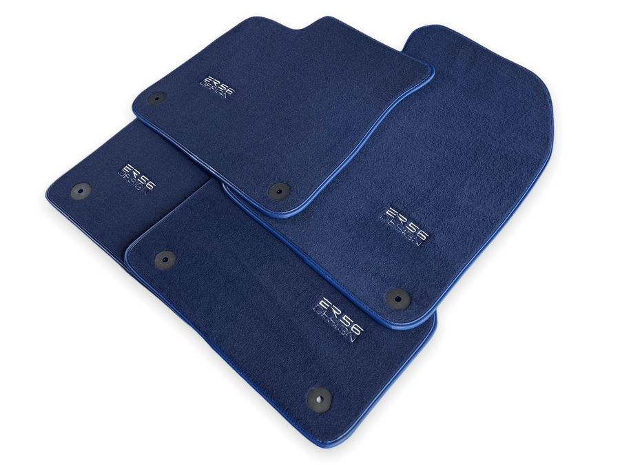 Dark Blue Floor Mats for Audi A3 - 5-door Sedan (MHEV) Mild Hybrid Electric Vehicle (2021 - 2024) | ER56 Design - AutoWin