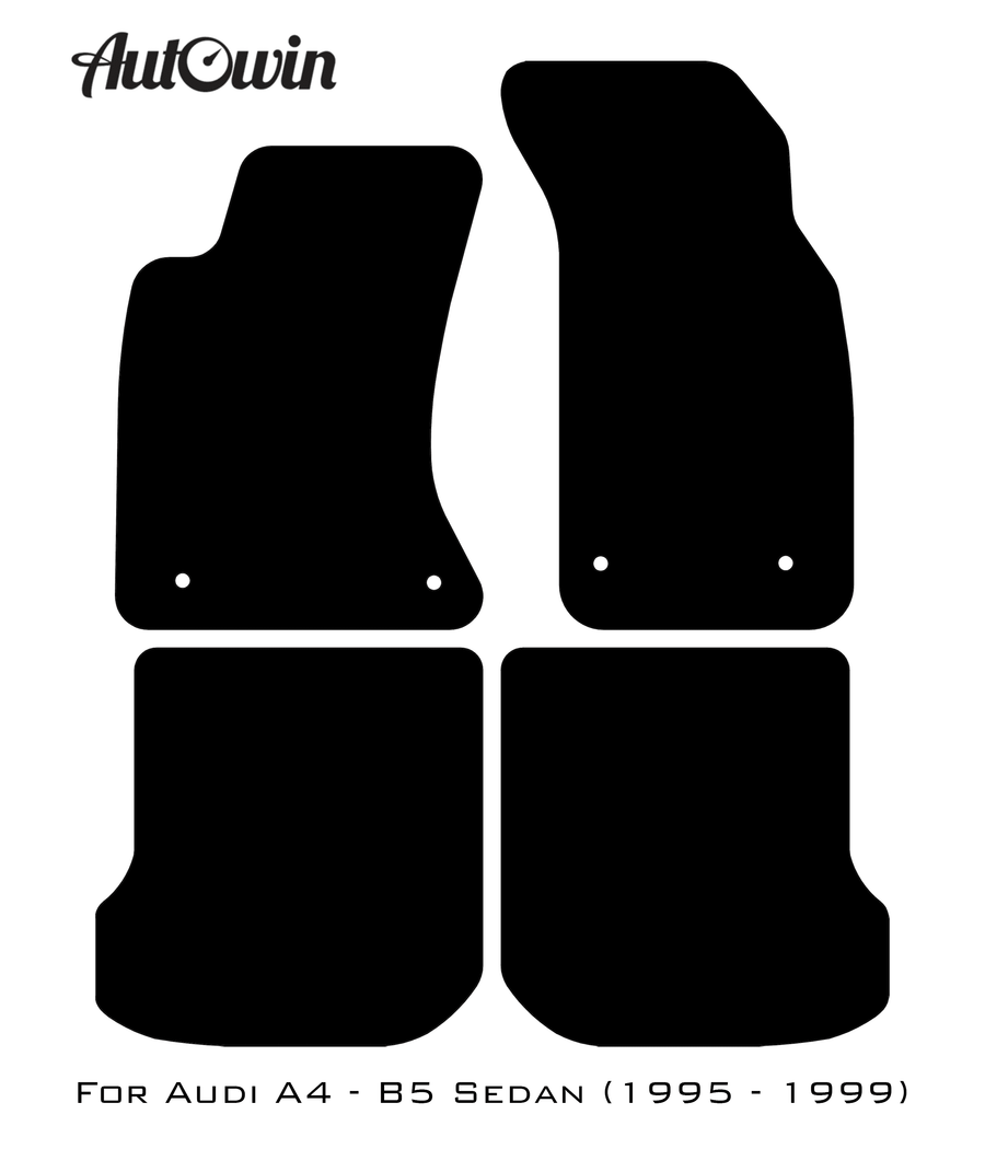 Dark Blue Floor Mats for Audi A4 - B5 Sedan (1995 - 1999) | ER56 Design - AutoWin