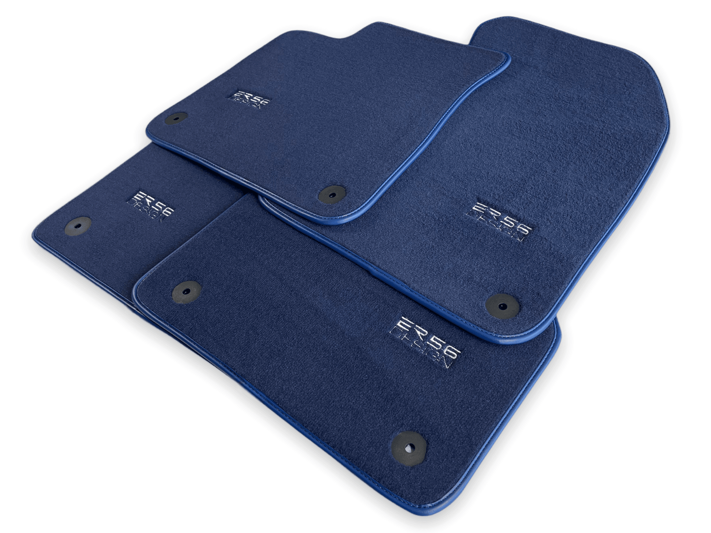 Dark Blue Floor Mats for Audi A4 - B7 Sedan (2005-2008) | ER56 Design - AutoWin