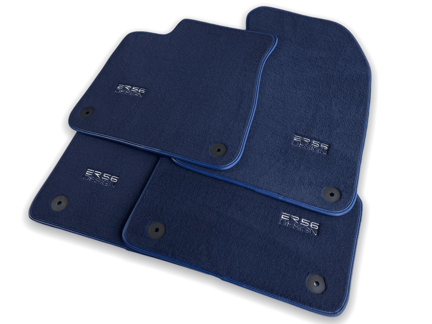 Dark Blue Floor Mats for Audi A6 - C6 Allroad Quattro (2006-2008) | ER56 Design - AutoWin