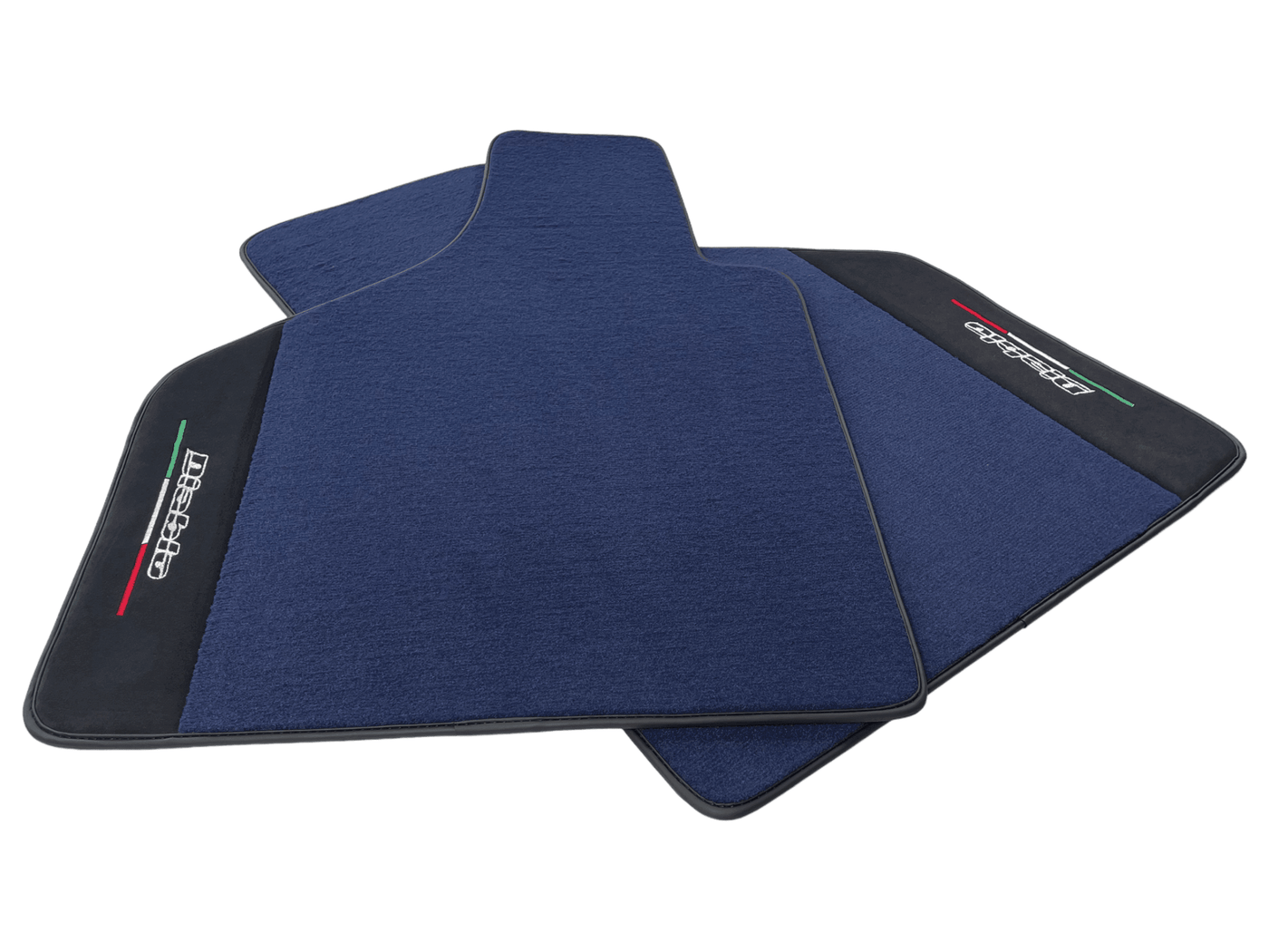 Dark Blue Floor Mats for Lamborghini Diablo 1990-2001 With Alcantara Leather - AutoWin