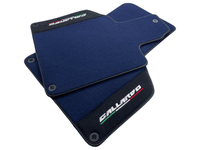 Dark Blue Floor Mats for Lamborghini Gallardo With Alcantara Leather - AutoWin