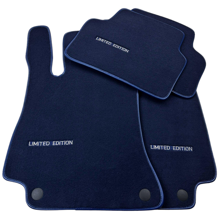 Dark Blue Floor Mats For Mercedes Benz C-Class C205 Coupe Facelift (2018-2023) | Limited Edition - AutoWin