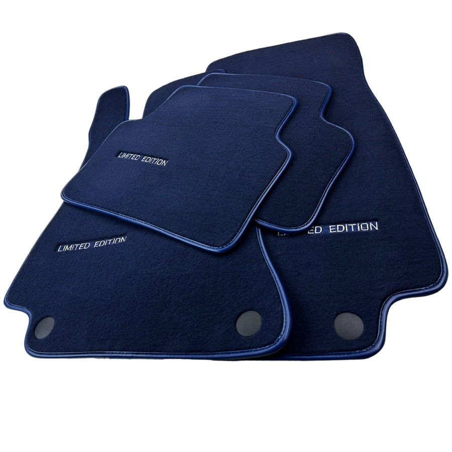 Dark Blue Floor Mats For Mercedes Benz C-Class C205 Coupe Facelift (2018-2023) | Limited Edition - AutoWin