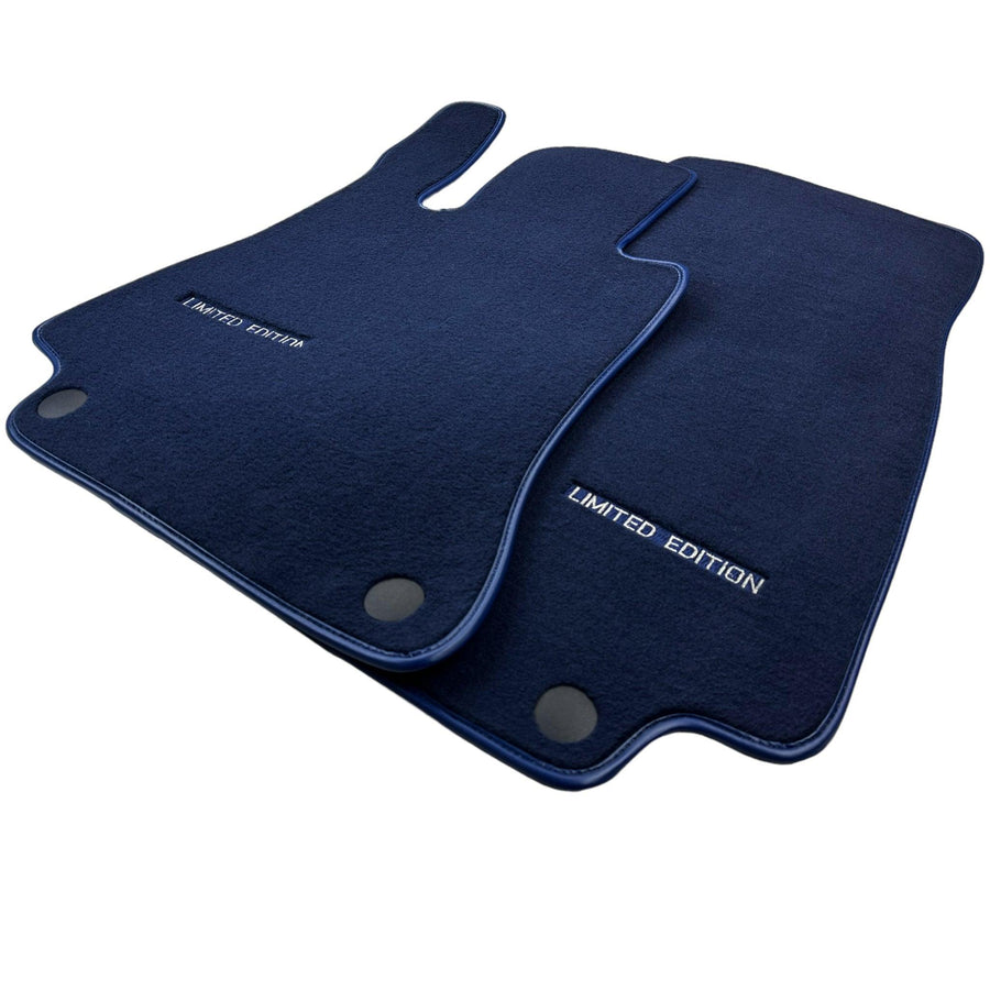 Dark Blue Floor Mats For Mercedes Benz C-Class C205 Coupe Facelift (2018-2023) | Limited Edition - AutoWin