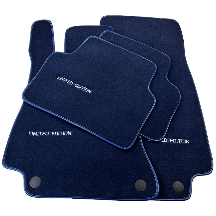 Dark Blue Floor Mats For Mercedes Benz CLS-Class X218 Shooting Brake Facelift (2014-2018) | Limited Edition - AutoWin