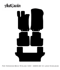 Dark Blue Floor Mats For Mercedes Benz R-Class V251 (2005-2013) Long Wheelbase | Limited Edition - AutoWin