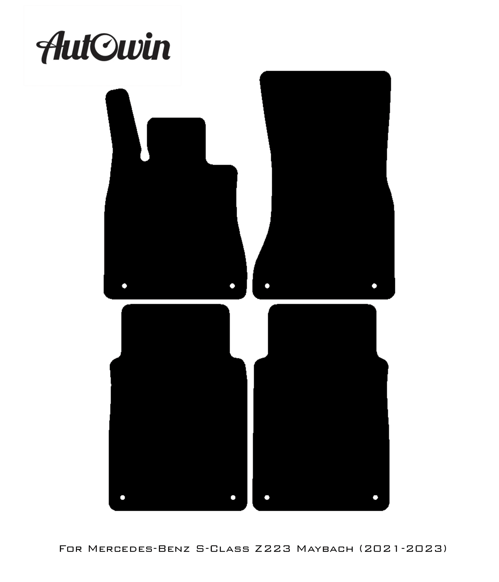 Dark Blue Floor Mats For Mercedes Benz S-Class Z223 Maybach (2021-2023) | Limited Edition - AutoWin