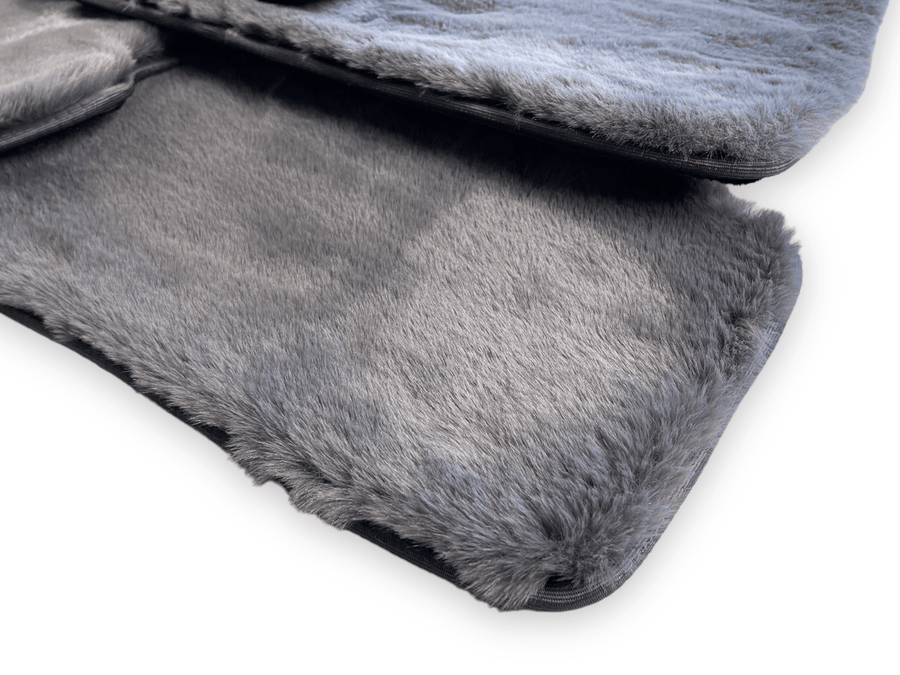 Dark Gray Sheepskin Floor Mats For Rolls Royce Dawn Rr6 2016-2023 Er56 Design Brand - AutoWin