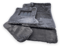 Dark Gray Sheepskin Floor Mats For Rolls Royce Phantom 2003–2016 Er56 Design Brand - AutoWin