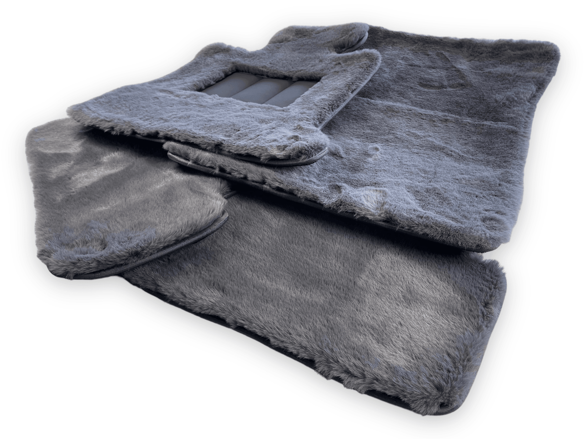 Dark Gray Sheepskin Floor Mats For Rolls Royce Shadow 1965-1977 Er56 Design Brand - AutoWin