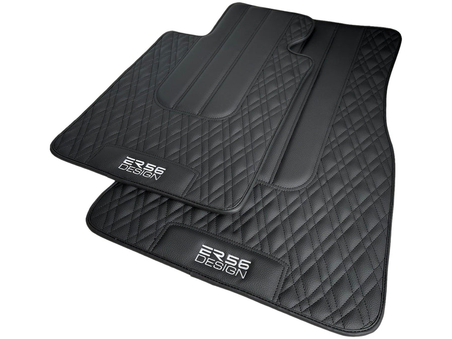 Floor Mats For BMW 2 Series F22 Black Leather Er56 Design - AutoWin