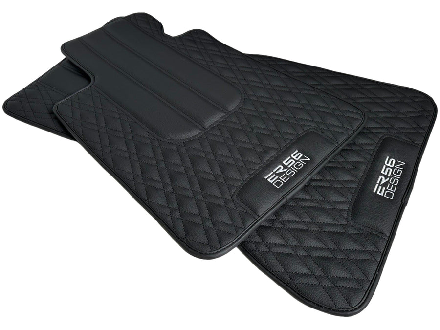 Floor Mats For BMW 2 Series F22 Black Leather Er56 Design - AutoWin