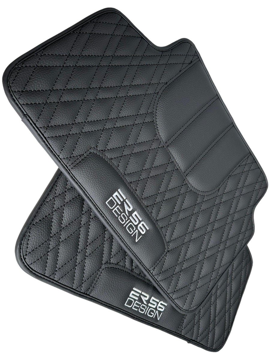 Floor Mats For BMW 2 Series F22 Black Leather Er56 Design - AutoWin