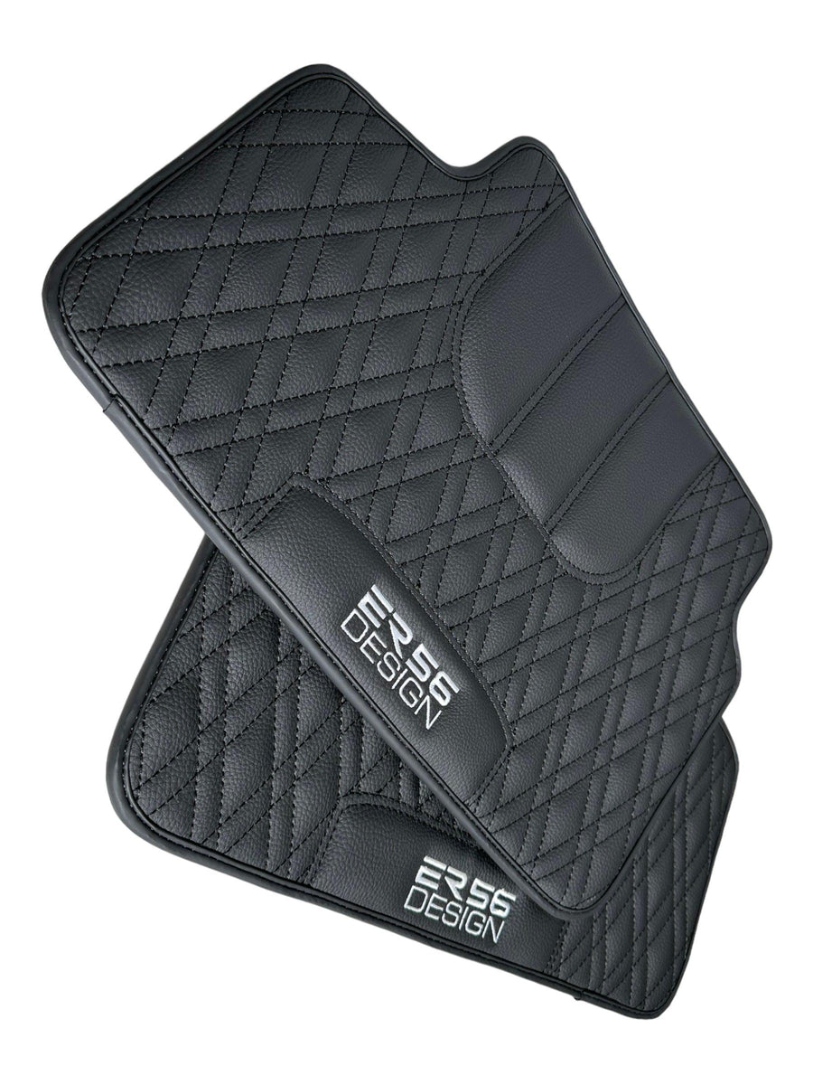 Floor Mats For BMW 3 Series E36 4-door Sedan Black Leather Er56 Design - AutoWin