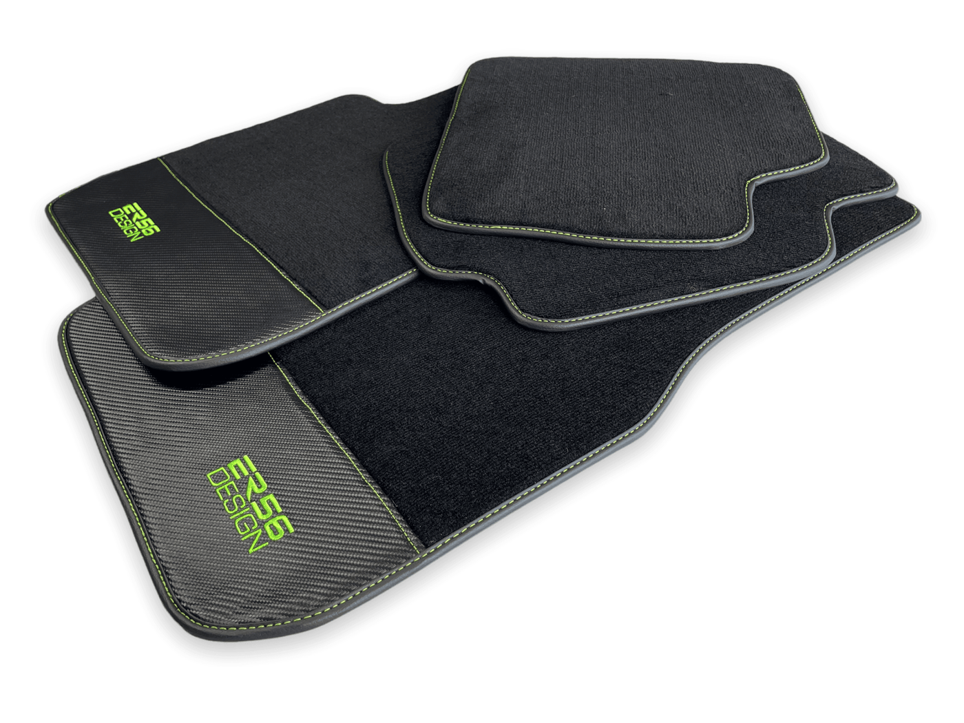 Floor Mats For BMW 4 Series G22 Coupe Carbon Leather Er56 Design - AutoWin