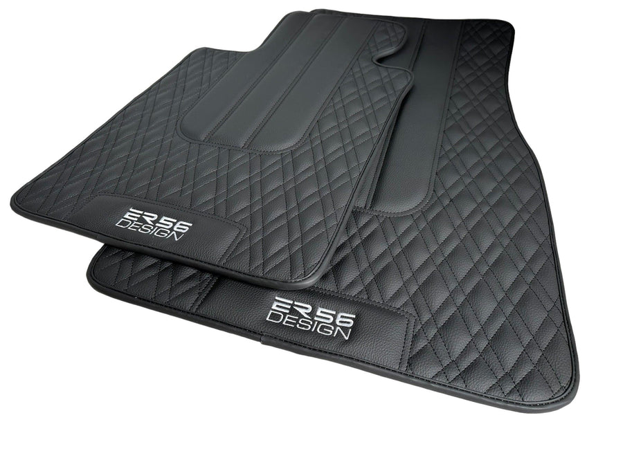 Floor Mats For BMW 5 Series G30 Black Leather Er56 Design - AutoWin