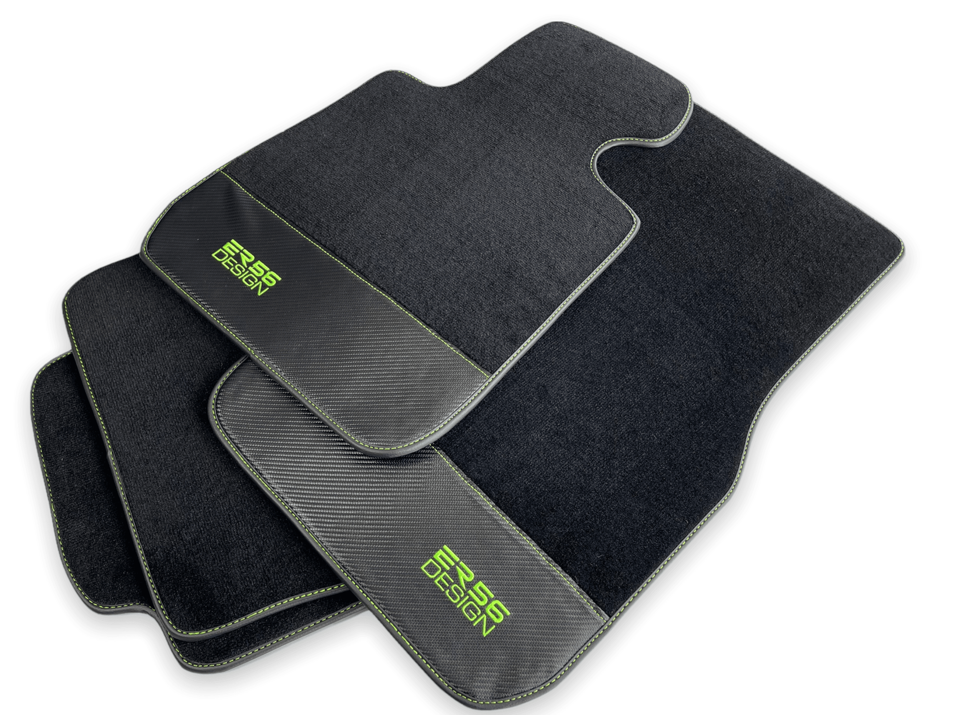 Floor Mats For BMW 6 Series F06 Gran Coupe Carbon Leather Er56 Design - AutoWin