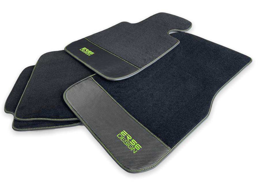 Floor Mats For BMW 7 Series G12 Carbon Leather Er56 Design - AutoWin