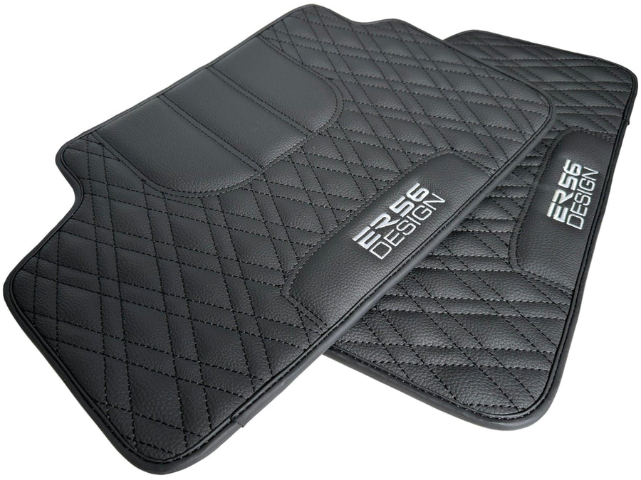 Floor Mats For BMW M3 F80 Series Black Leather Er56 Design - AutoWin