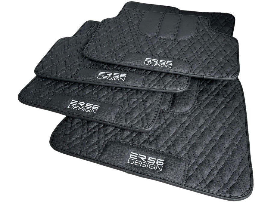 Floor Mats For BMW M6 E63 Coupe Black Leather Er56 Design - AutoWin