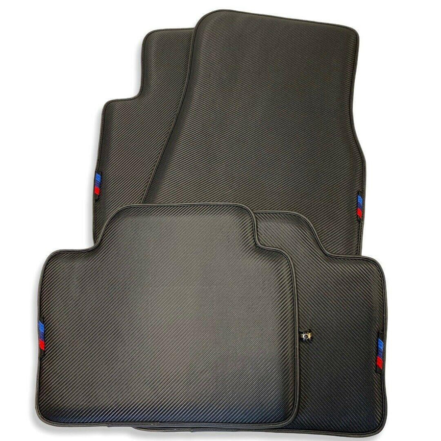 Floor Mats For BMW M6 F06 Gran Coupe Autowin Brand Carbon Fiber Leather - AutoWin