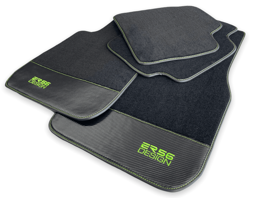 Floor Mats For BMW M6 F12 Convertible Carbon Leather Er56 Design - AutoWin