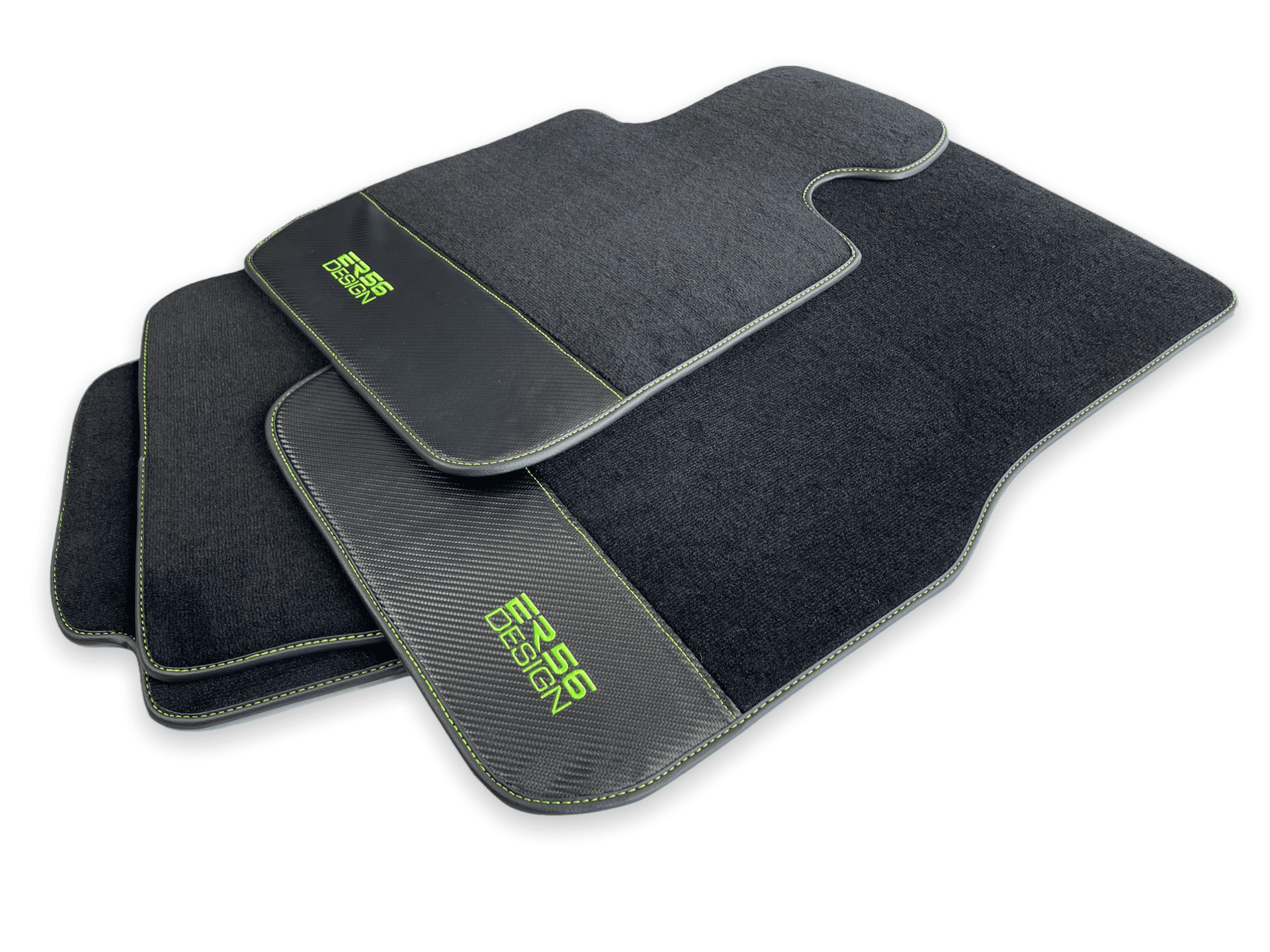 Floor Mats For BMW M8 F91 Convertible Carbon Leather Er56 Design - AutoWin