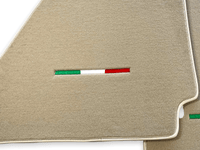 Floor Mats For Ferrari 328 GTB 1985-1989 Beige Autowin Brand Italian Edition - AutoWin