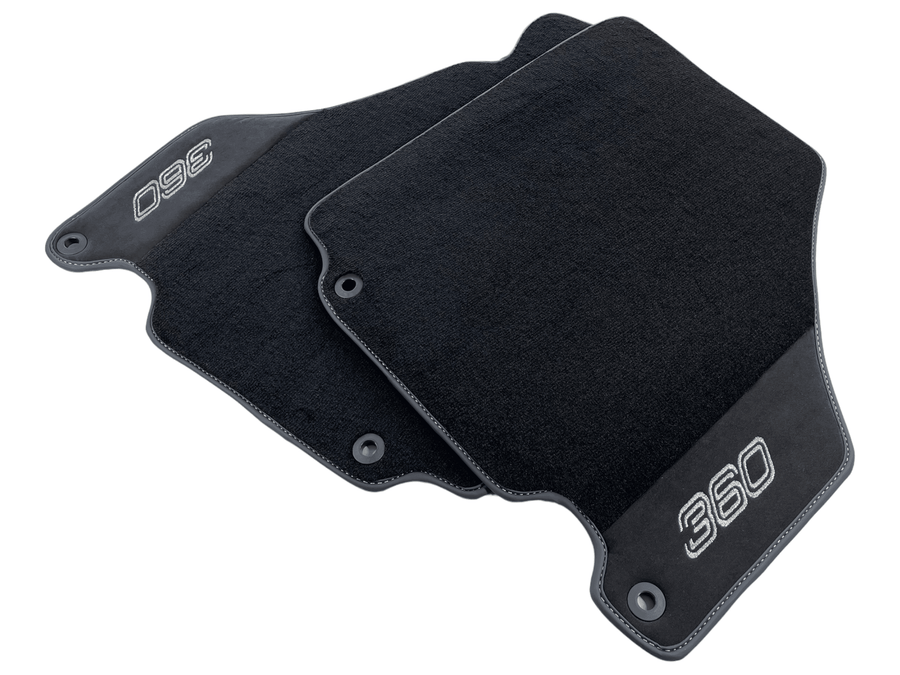 Floor Mats For Ferrari 360 Modena 1999-2005 Black With Alcantara - AutoWin