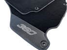 Floor Mats For Ferrari 360 Modena 1999-2005 Black With Carbon Fiber Leather - AutoWin