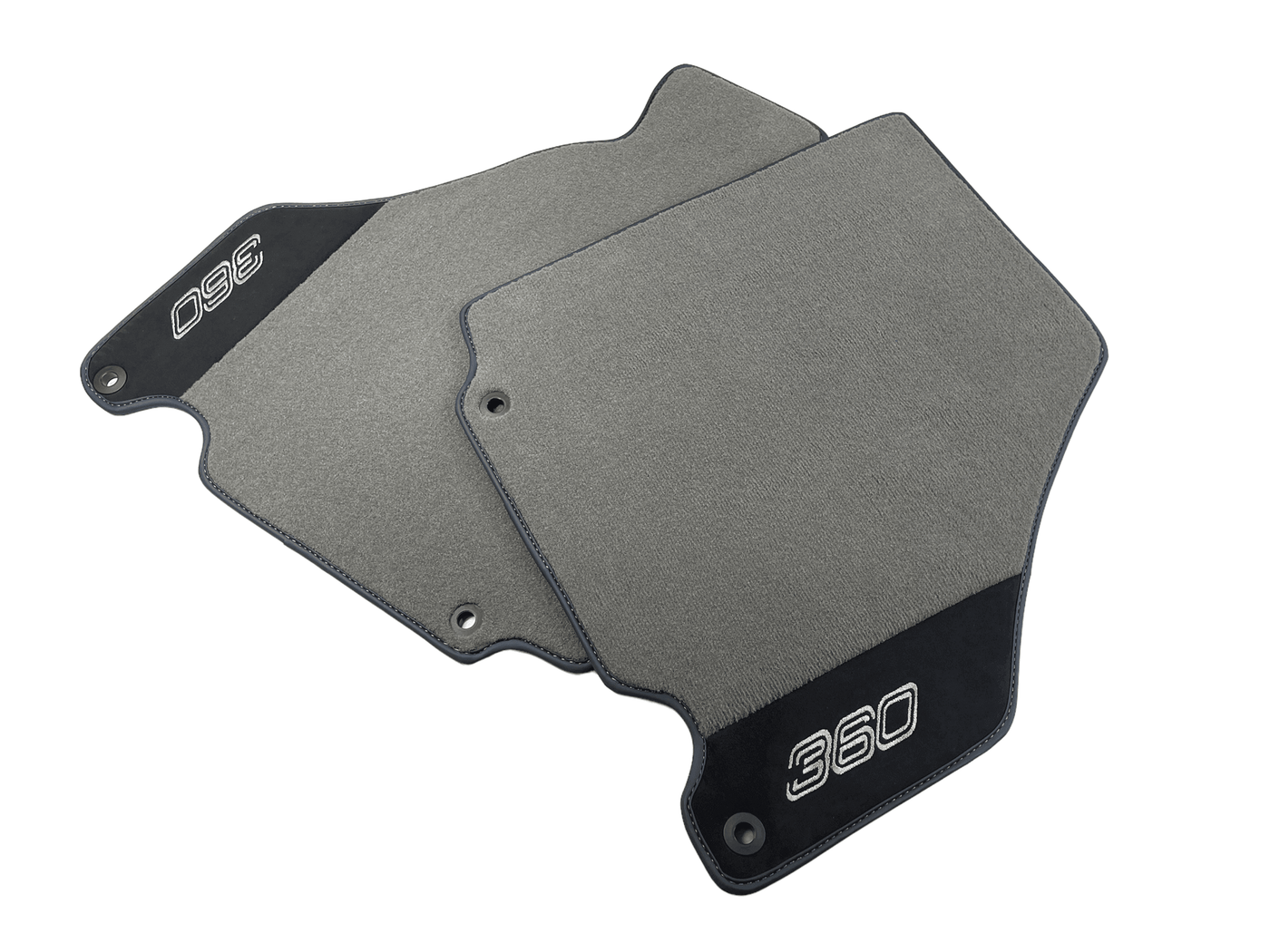 Floor Mats For Ferrari 360 Modena 1999-2005 Gray With Alcantara Leather - AutoWin