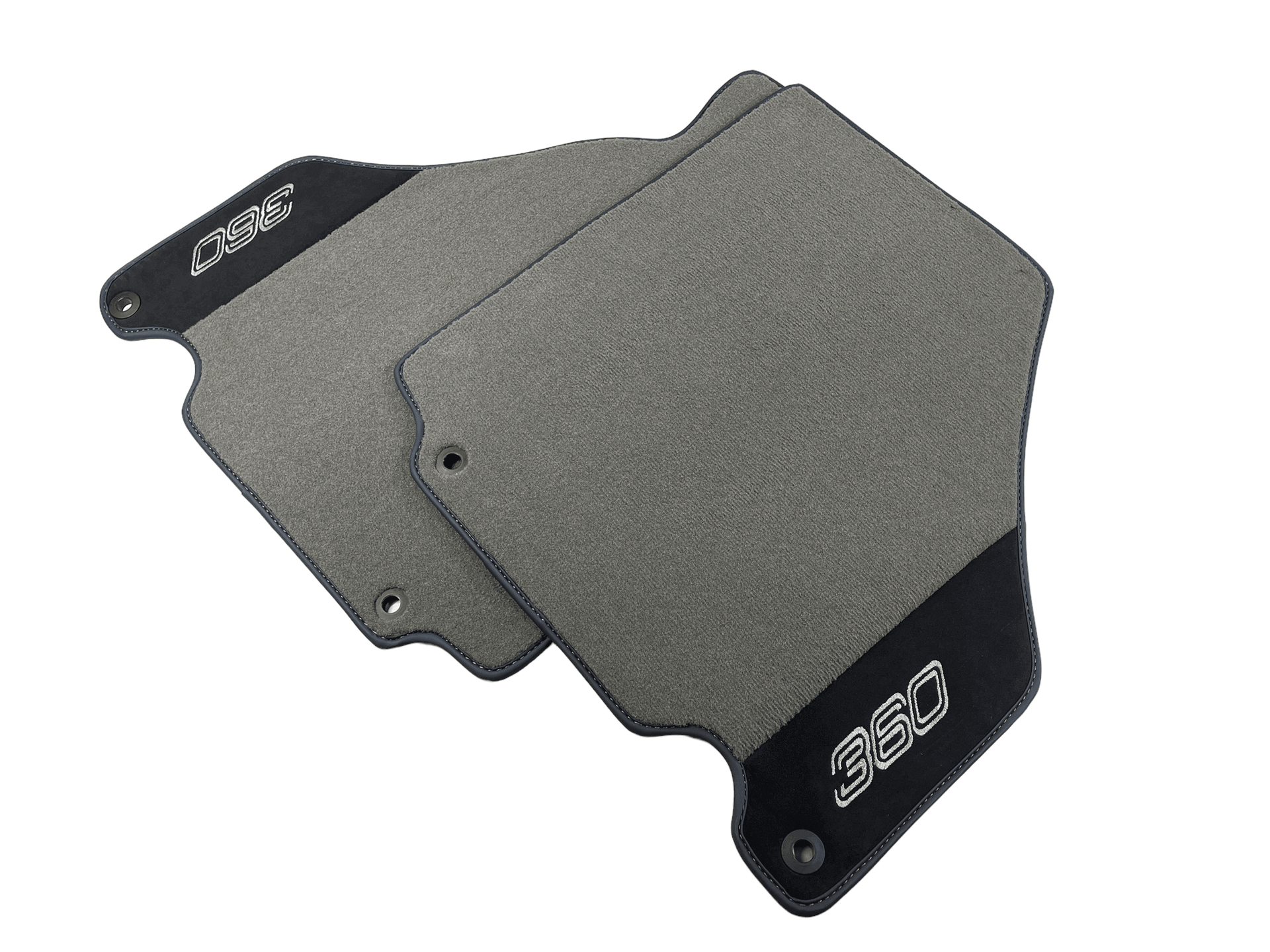 Floor Mats For Ferrari 360 Modena 1999-2005 Gray With Alcantara Leather - AutoWin