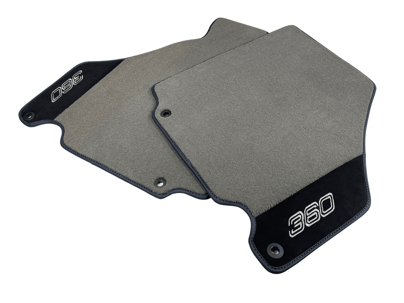 Floor Mats For Ferrari 360 Modena 1999-2005 Gray With Alcantara Leather - AutoWin