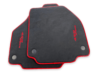 Floor Mats For Ferrari 458 Spider (2012-2015) Alcantara Leather Red Trim - AutoWin