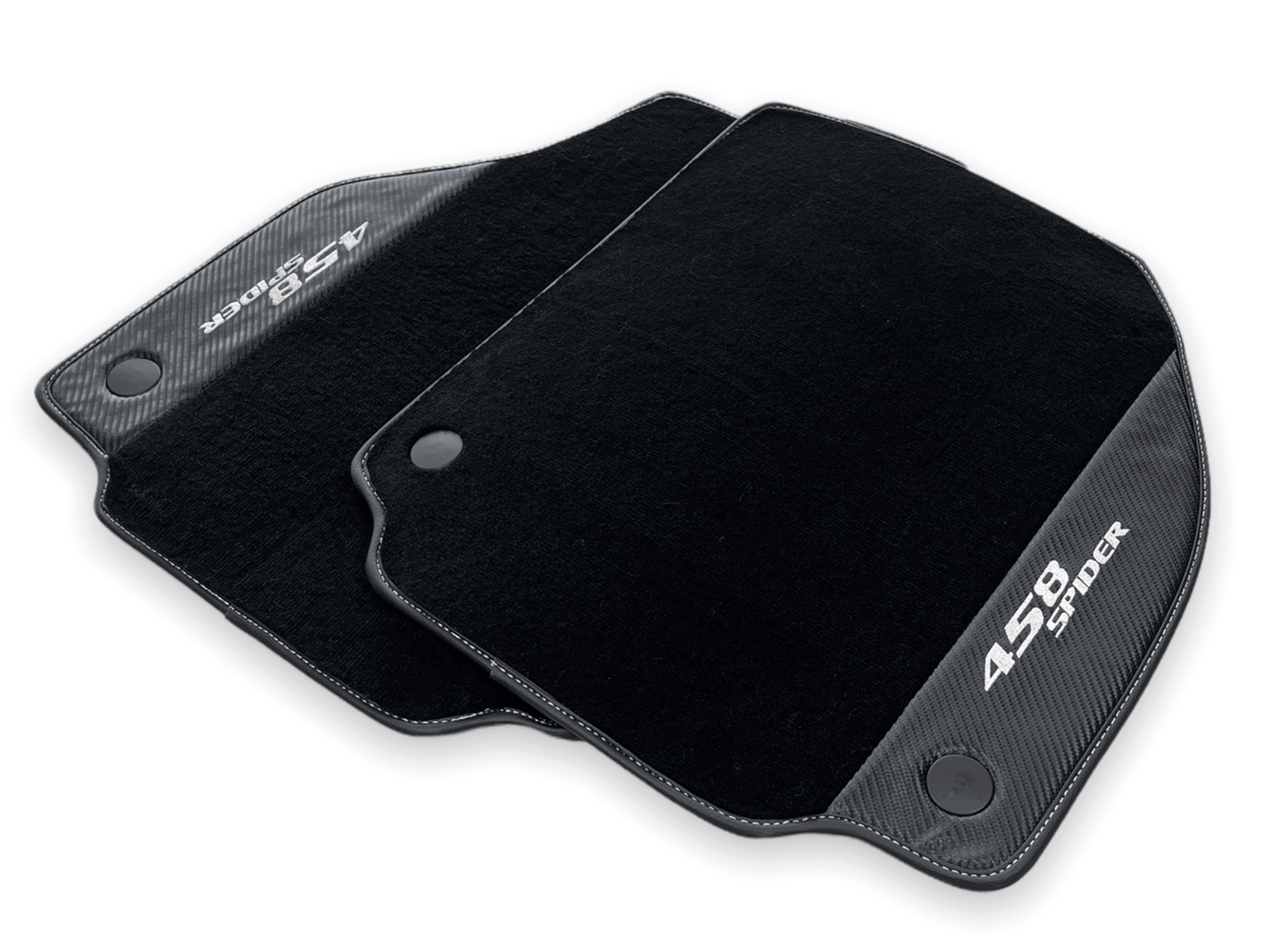 Floor Mats For Ferrari 458 Spider 2012-2015 Carbon Leather - AutoWin