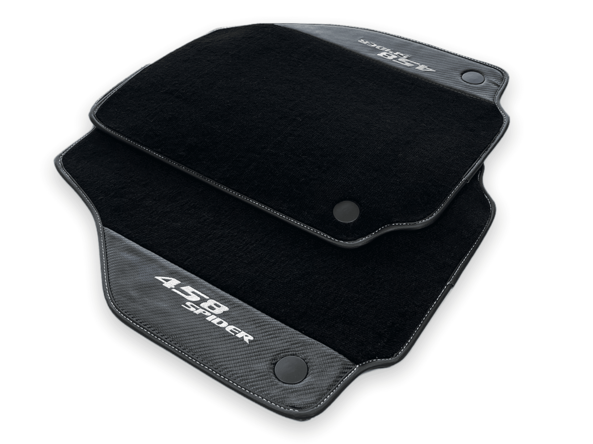 Floor Mats For Ferrari 458 Spider 2012-2015 Carbon Leather - AutoWin