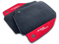 Floor Mats For Ferrari 458 Spider 2012-2015 Red Alcantara Leather - AutoWin