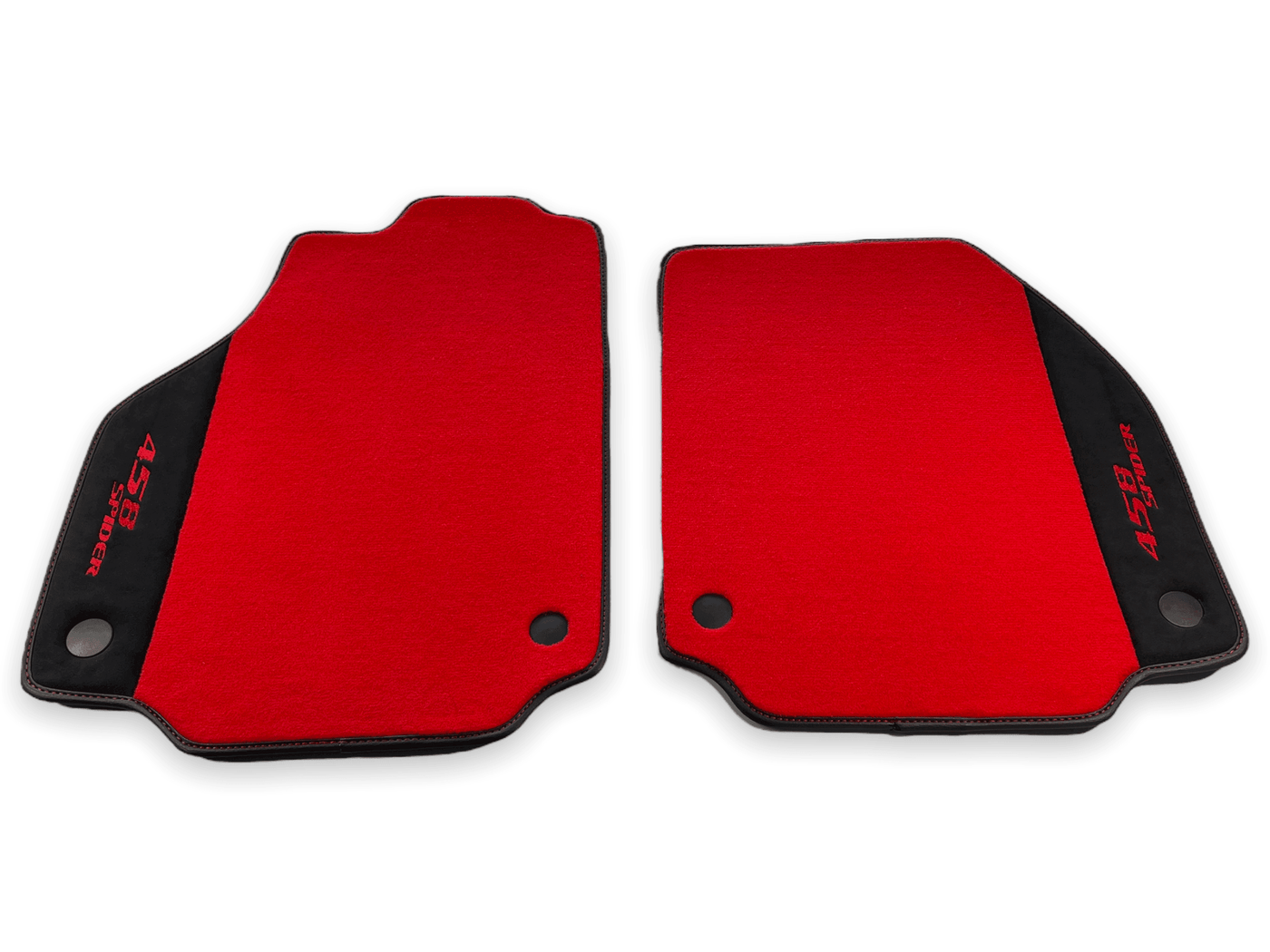 Floor Mats For Ferrari 458 Spider 2012-2015 Red Carpet And Alcantara Leather - AutoWin