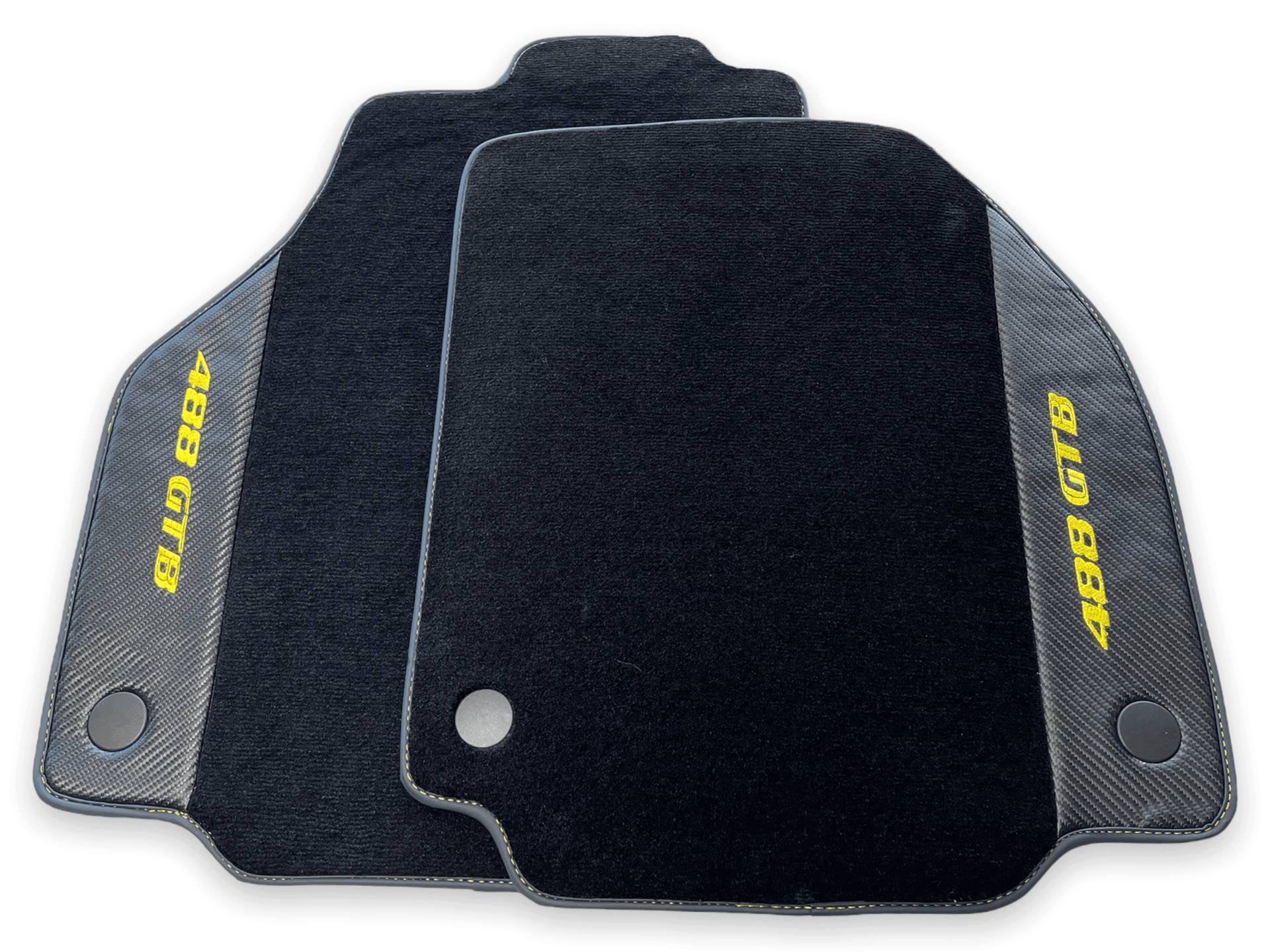 Floor Mats For Ferrari 488 GTB 2015-2022 Carpet With Carbon Fiber - AutoWin