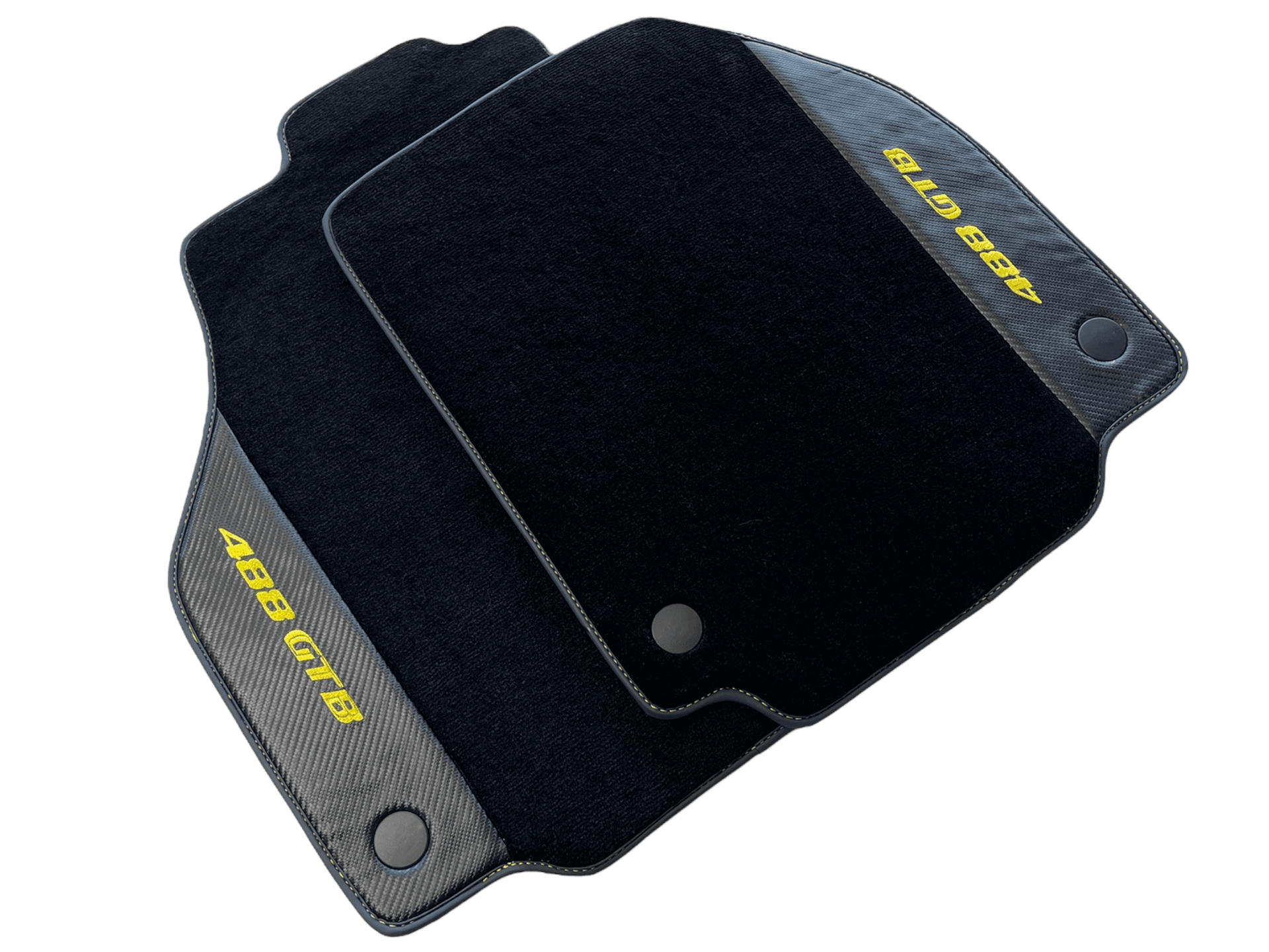 Floor Mats For Ferrari 488 GTB 2015-2022 Carpet With Carbon Fiber - AutoWin