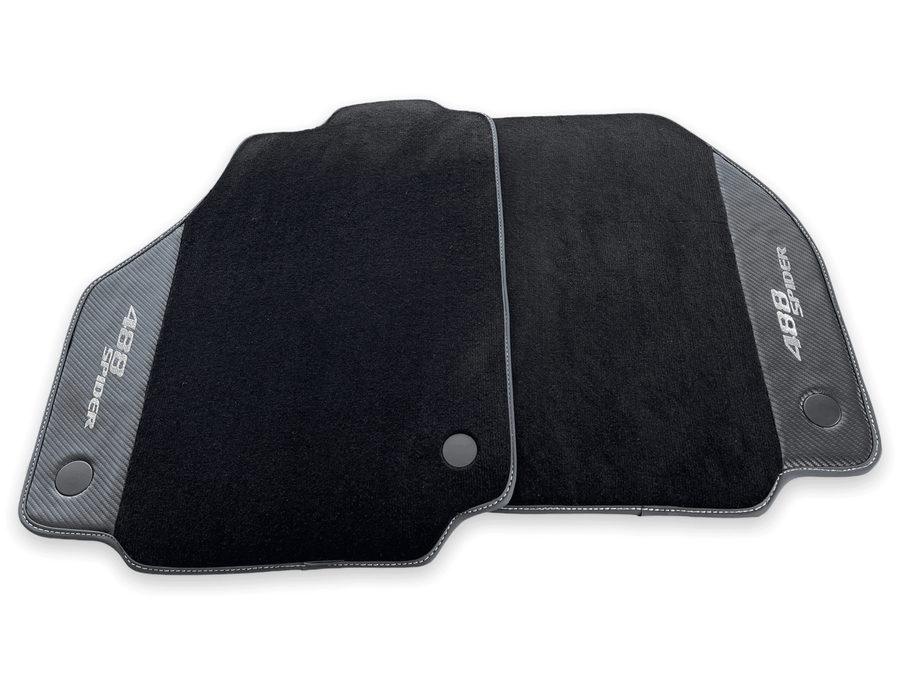 Floor Mats For Ferrari 488 Spider 2015-2022 Carbon Fiber AutoWin Brand IT Edition - AutoWin