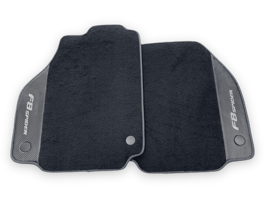 Floor Mats For Ferrari F8 Spider 2019-2022 With Carbon Fiber Leather - AutoWin