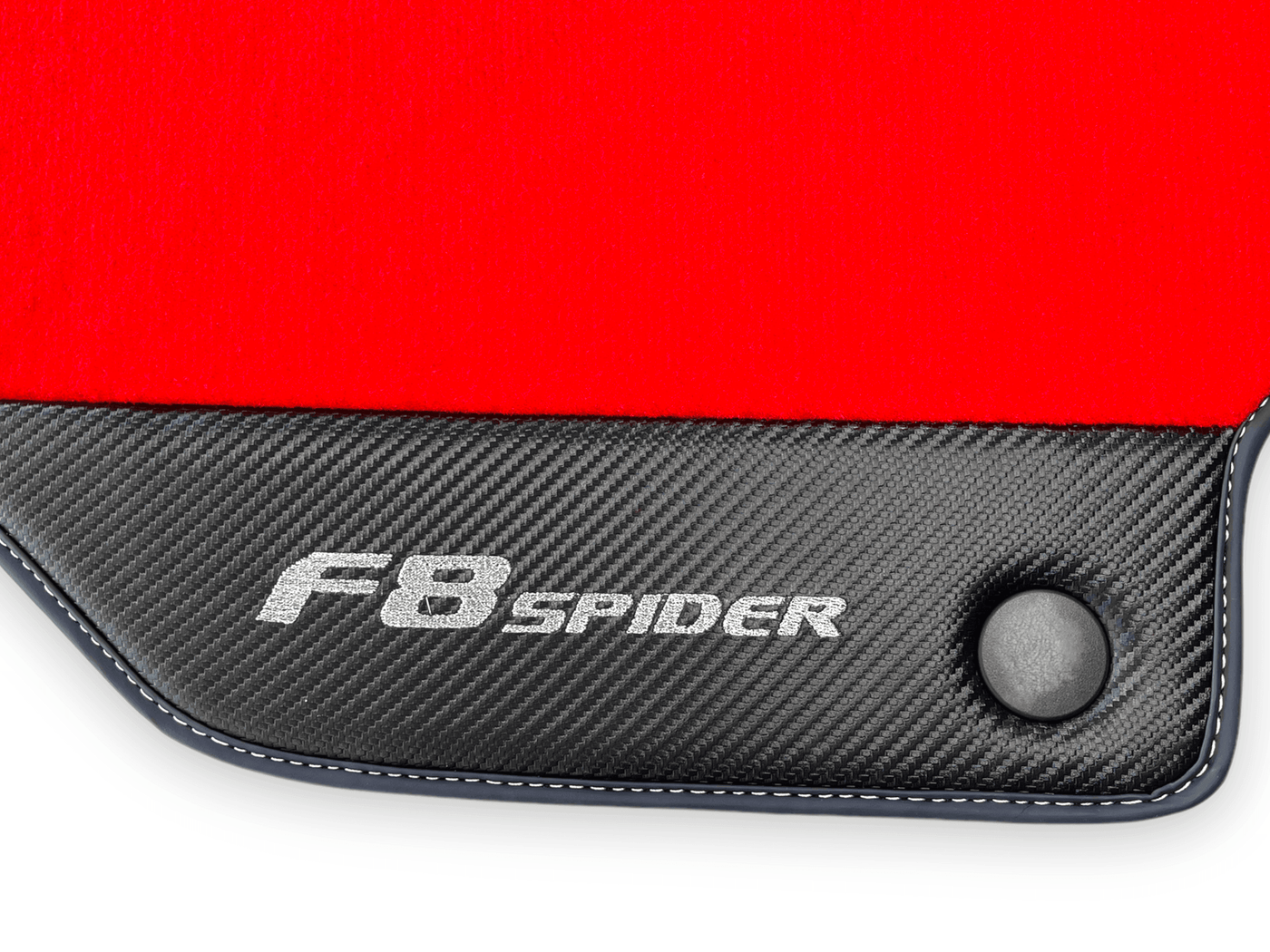 Floor Mats For Ferrari F8 Spider 2019-2022 With Carbon Leather - AutoWin