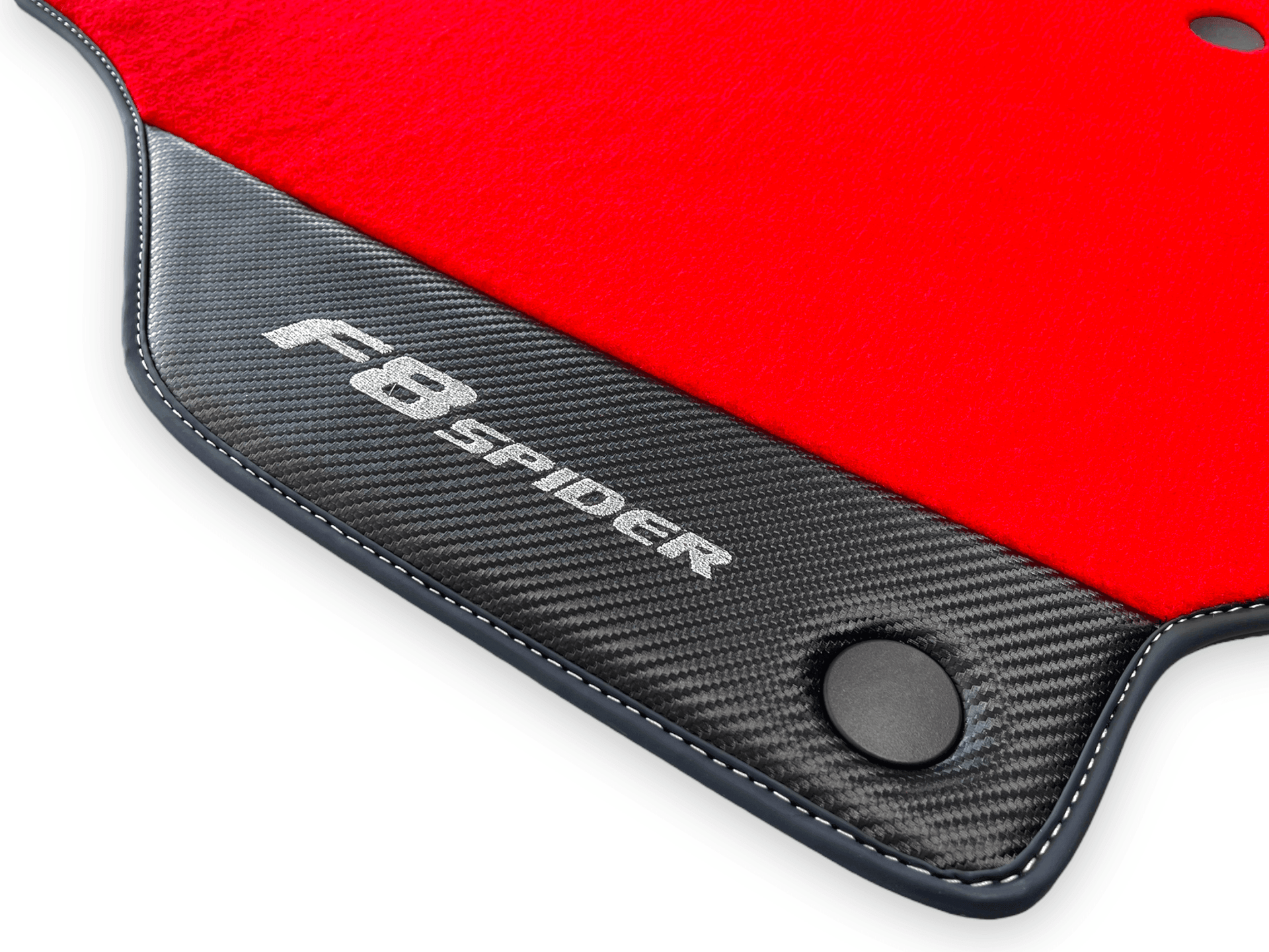 Floor Mats For Ferrari F8 Spider 2019-2022 With Carbon Leather - AutoWin
